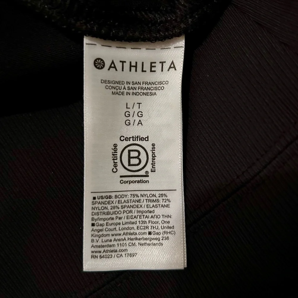 ATHLETA Venice High Rise Black Jogger Pants Large Zipped Pockets Stretch UPF 40+ - Picture 8 of 10